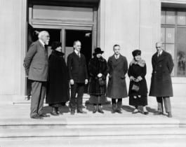 1922 Lelands and Fords at purchase of Lincoln